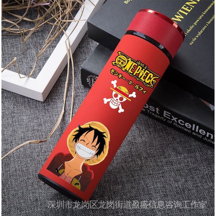 Bình Nước Giữ Nhiệt Bằng Thép Không Gỉ Hình One piece Và Naruto Cực Kỳ Dễ Thương