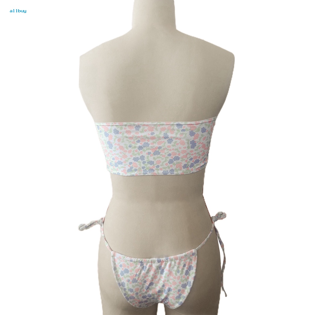 Bộ Bikini 2 Mảnh Họa Tiết Hoa Xẻ Tà Quyến Rũ Cho Nữ