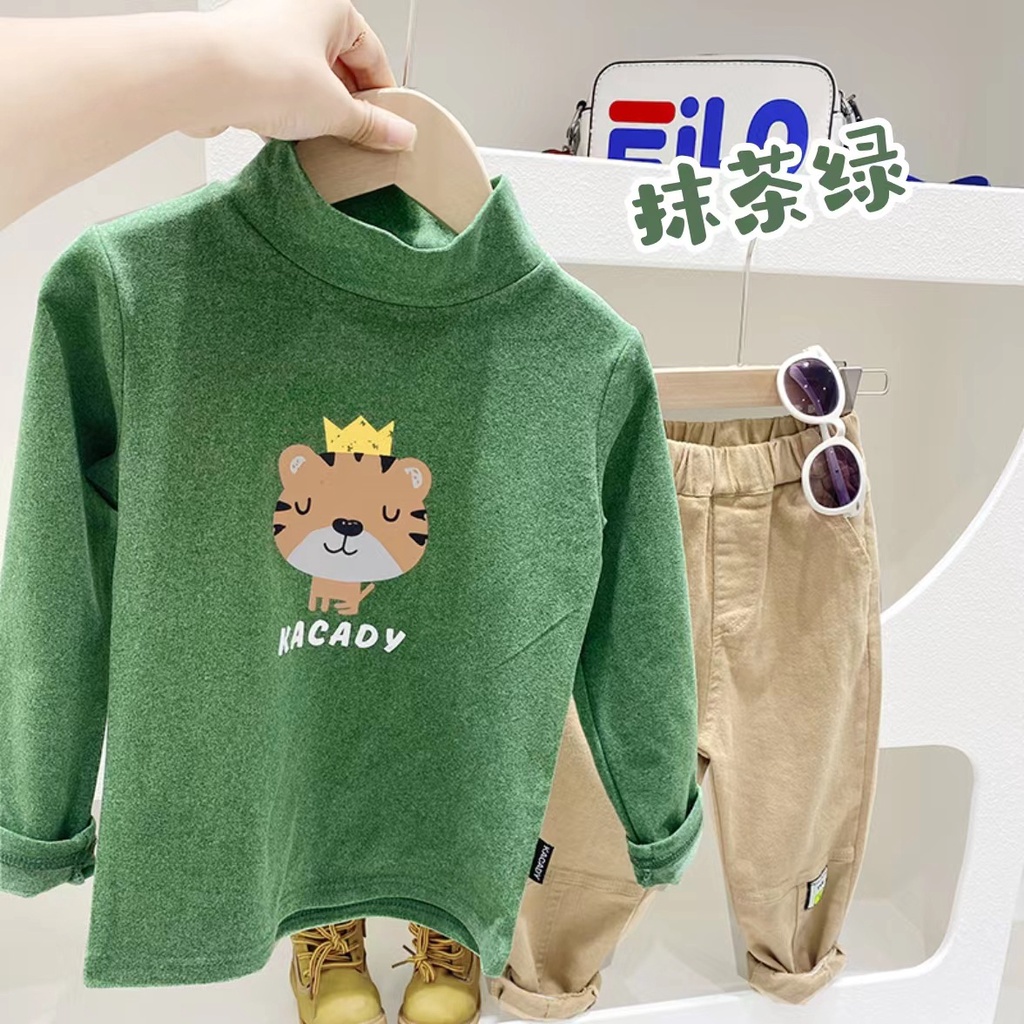 (Mẫu mới) Áo giữ nhiệt cổ 3 phân bé trai bé gái hàng Quảng Châu