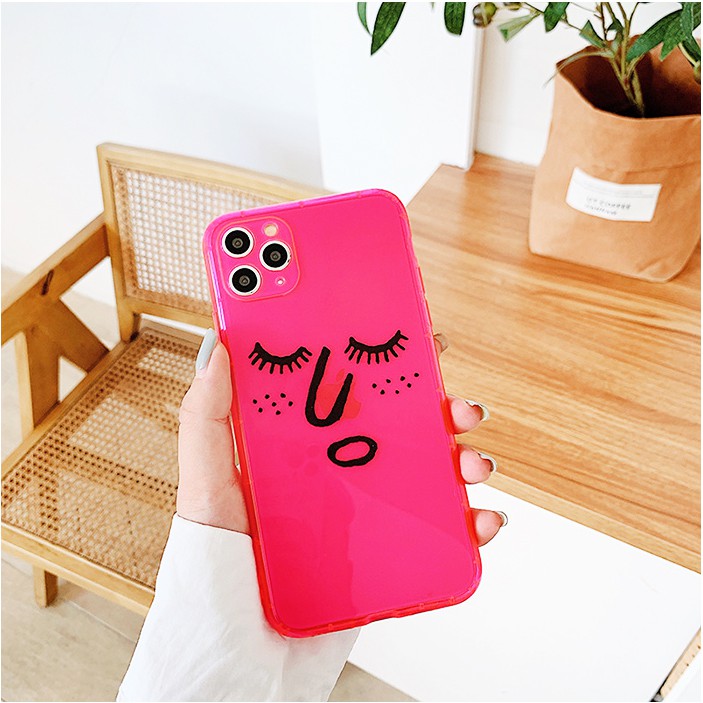 Ốp lưng iphone Face neon dẻo mềm 5/5s/6/6plus/6s/6splus/7/7plus/8/8plus/x/xr/xs/11/12/pro/max/plus/promax | BigBuy360 - bigbuy360.vn