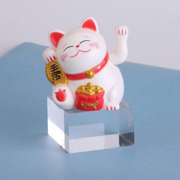 Mèo Thần Tài nhựa siêu yêu trang trí bánh kem, phụ kiện bánh sinh nhật, trưng bày, đồ chơi