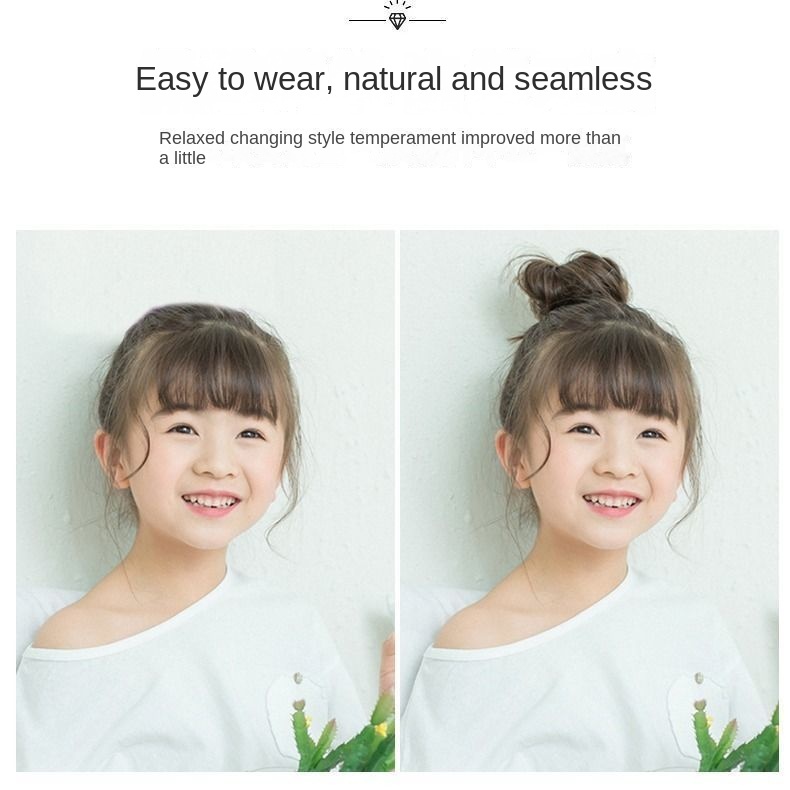 Búi Tóc Giả Xoăn Bằng Cao Su Tự Nhiên Dành Cho Trẻ Em