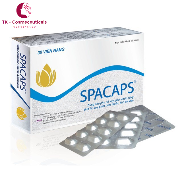 Spacaps Hỗ Trợ Sinh Lý Nữ Giảm Khô Hạn, Tăng Dịch Tiết, Nội Tiết Tố Từ Thảo Dược - Hộp 30 Viên