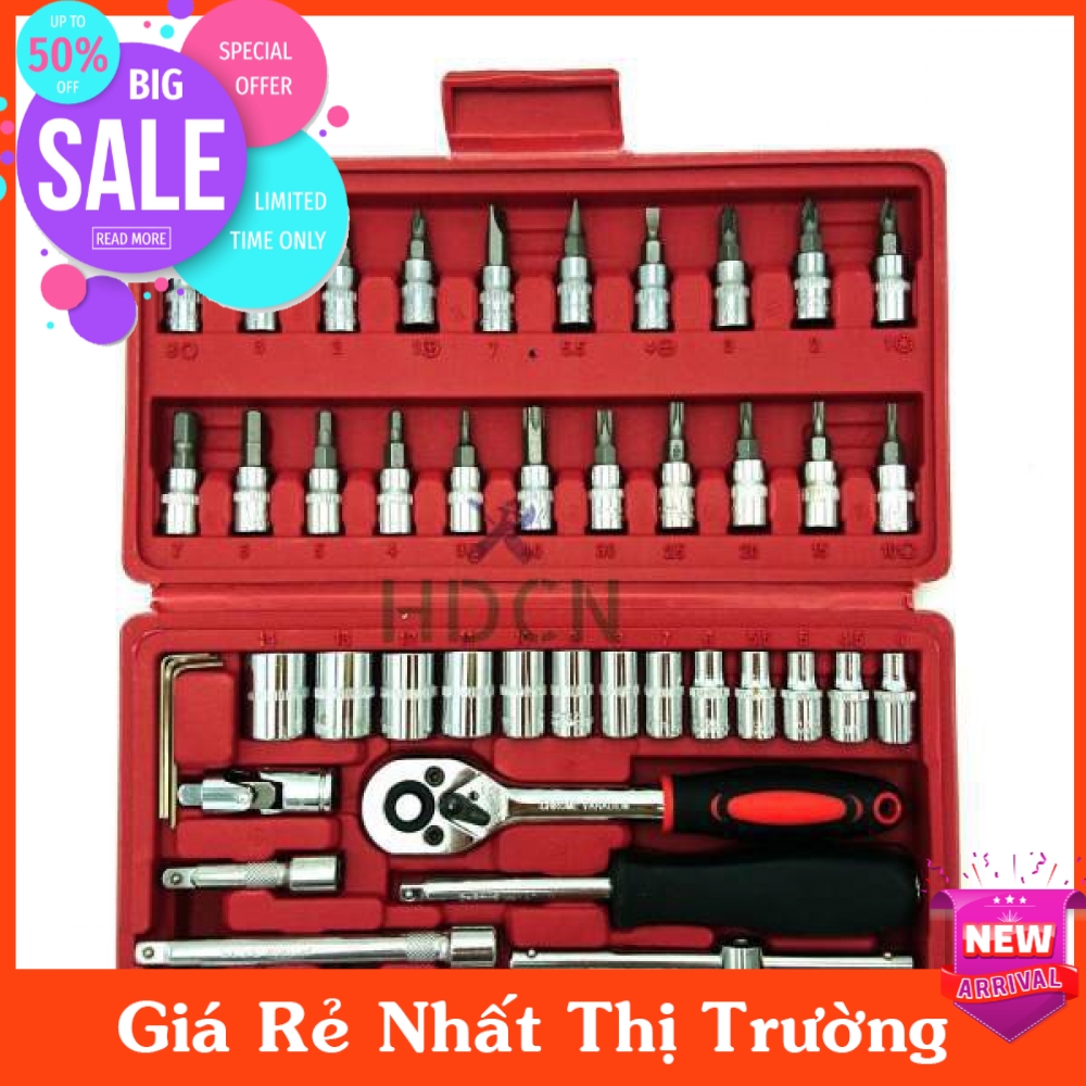 BỘ HỘP DỤNG CỤ MỞ BU LÔNG ỐC VÍT ĐA NĂNG 46 CHI TIẾT CAO CẤP  - [thegioigiadung24h]