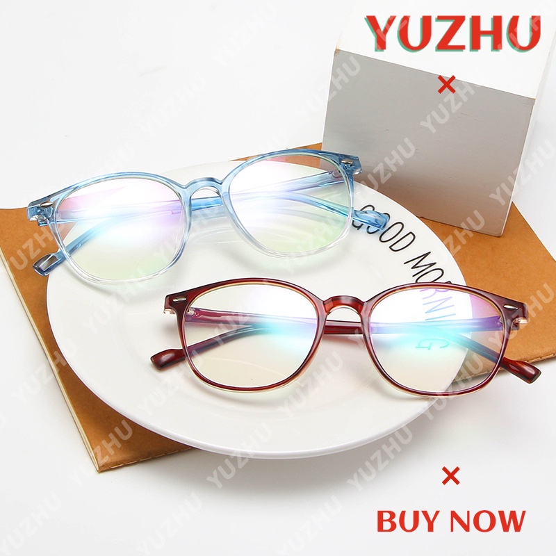 Mắt Kính Gọng Oval Trong Suốt Chống Ánh Sáng Xanh Thời Trang Unisex