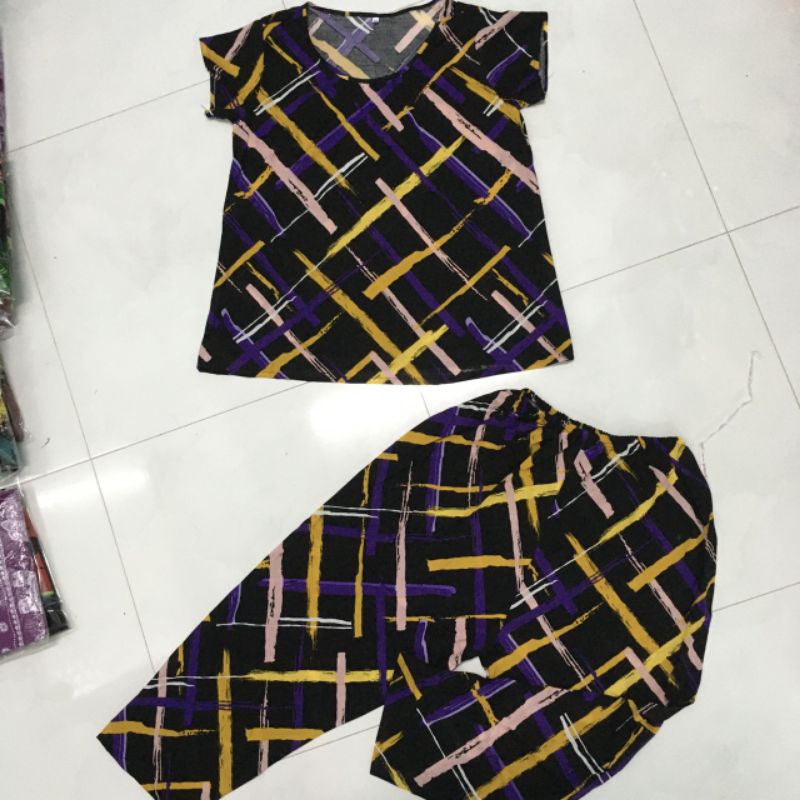 Đồ bộ tole lanh nữ size 40-75kg quần dài tay ngắn | BigBuy360 - bigbuy360.vn