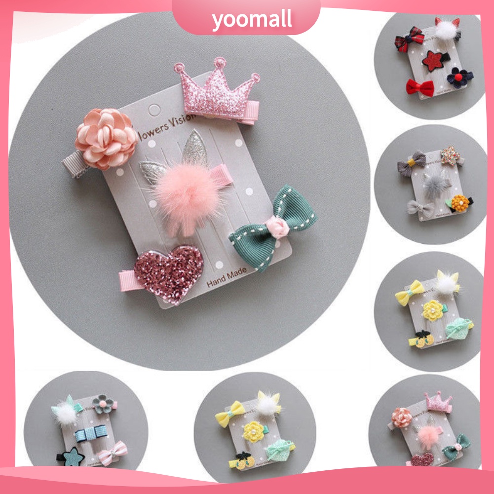 Set 5 kẹp tóc mini dễ thương xinh xắn cho bé gái