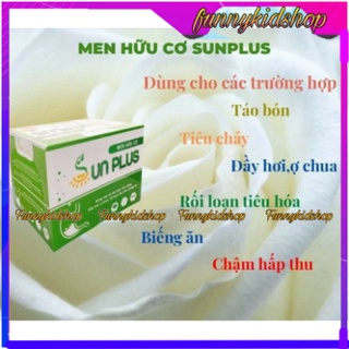 Combo 3 Hộp Men Hữu Cơ Sunplus - Sunplus Men hữu cơ bổ sung chất xơ tăng sức đề kháng cho trẻ-Tinhdaubuoingahoang1994