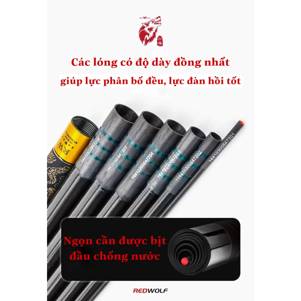 Cần Câu Đài - Redwolf Lưỡng Long Xanh 5H-28 - chính hãng