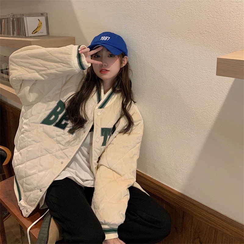 Áo khoác bomber trần bông unisex nam nữ đều mặc được - xả kho giá sốc