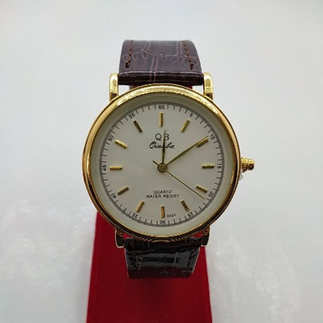 Đồng hồ Nam QB Qianba dây da chống nước