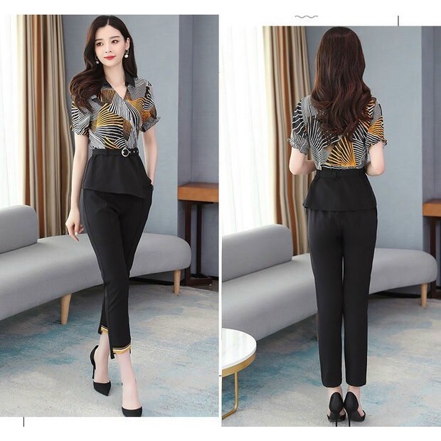 HÀNG QC - SET BỘ CÔNG SỞ ÁO PEPLUM QUẦN TÂY CAO CẤP - ZBT85295