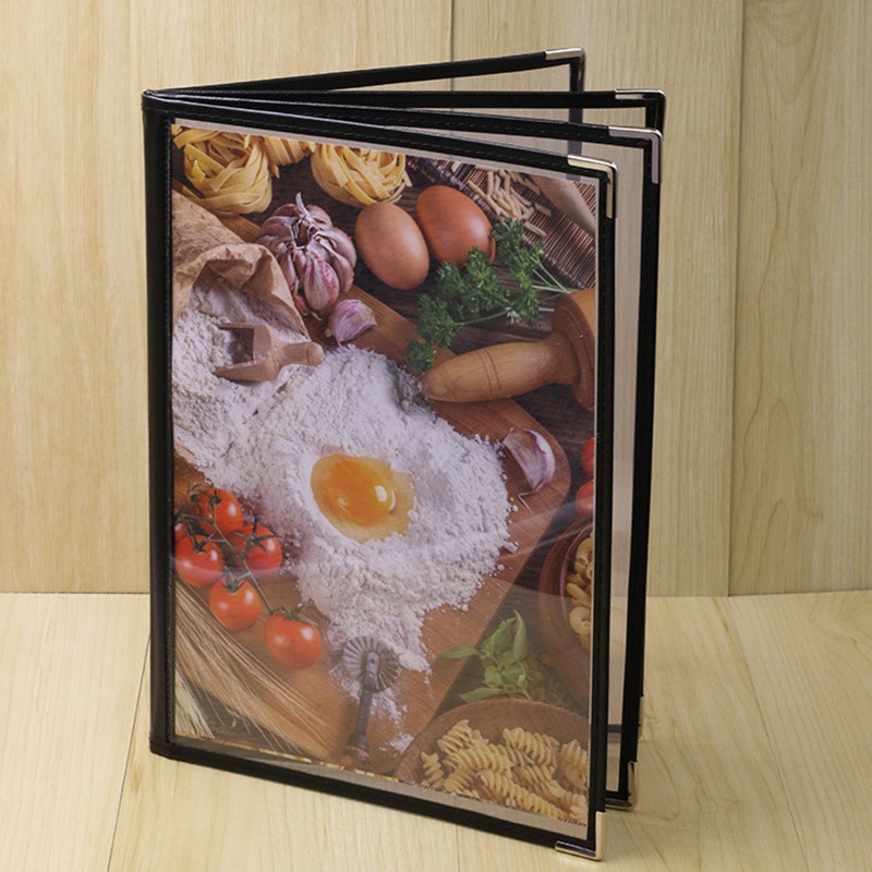 Set 2 Tấm Menu Trong Suốt Kích Thước A4 / 4 Trang / 8 Xem Phim Quán Cà Phê / Nhà