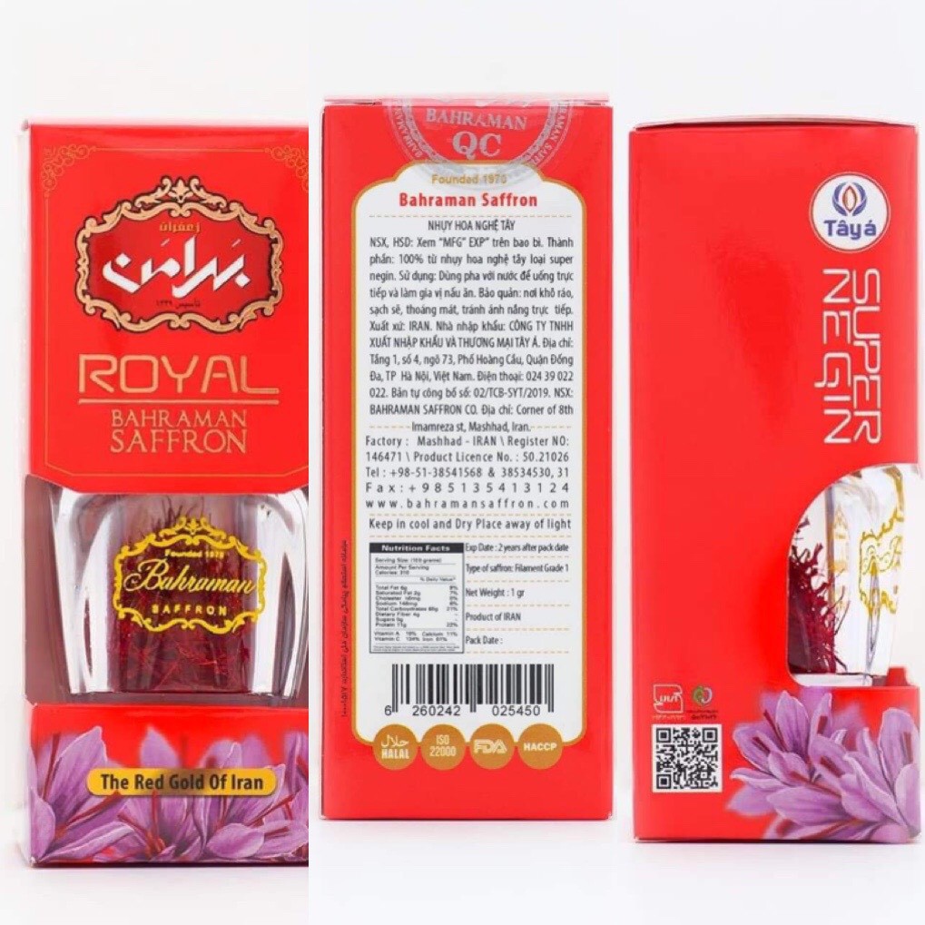 Saffron ngâm mật ong - Hũ 1 gram/150ml - Saffron Tây Á - nhập khẩu chính hãng độc quyền từ Iran