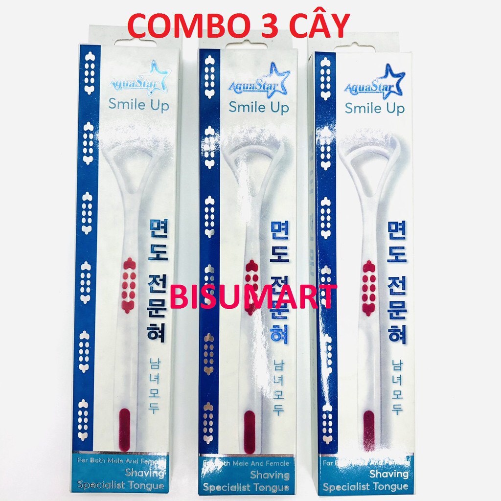 Combo 4 Cây Cạo lưỡi AquaStar Công nghệ Hàn Quốc