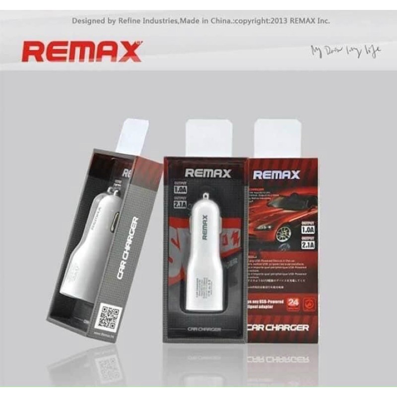 sạc xe hơi remax 2 cổng usb