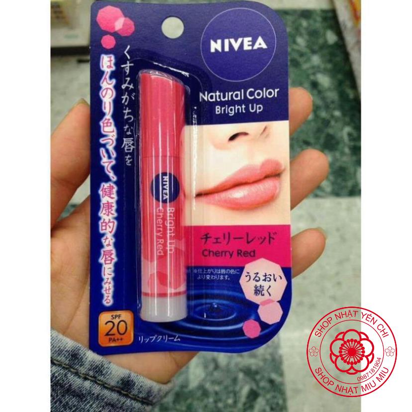 Son dưỡng môi Nivea Natural Color Bright Up SPF Nhật bản