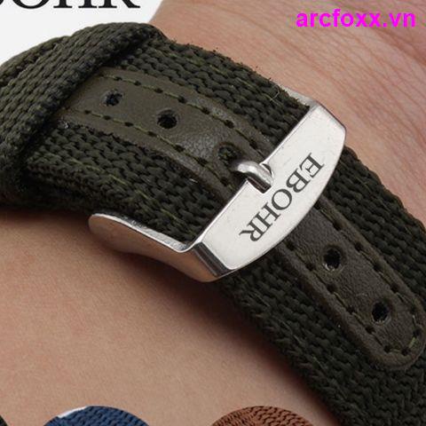 Dây Đeo Đồng Hồ Cơ Chất Liệu Canvas Nylon Phù Hợp Cho Nam 18 20 21 22mm