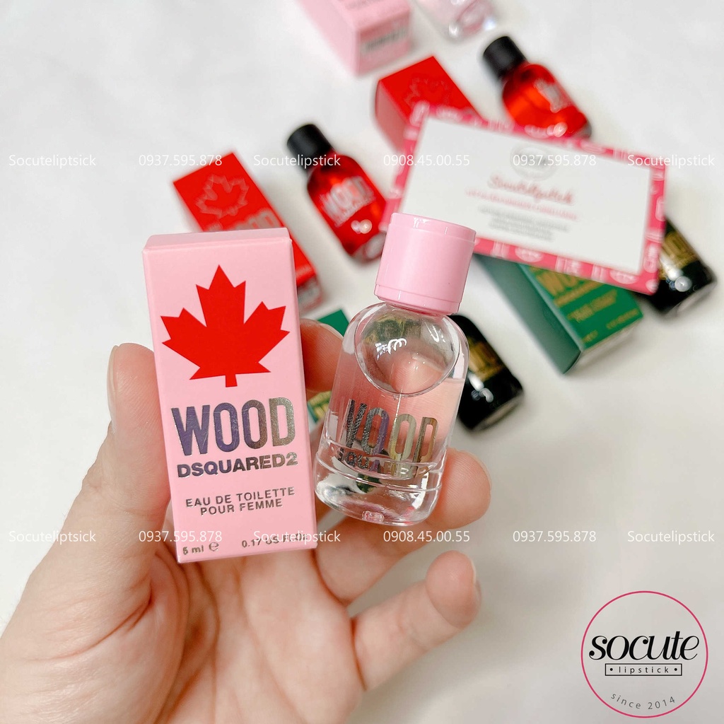 Nước hoa nữ DSQUARED2 Wood Pour Femme EDT 5ml - Green - Red