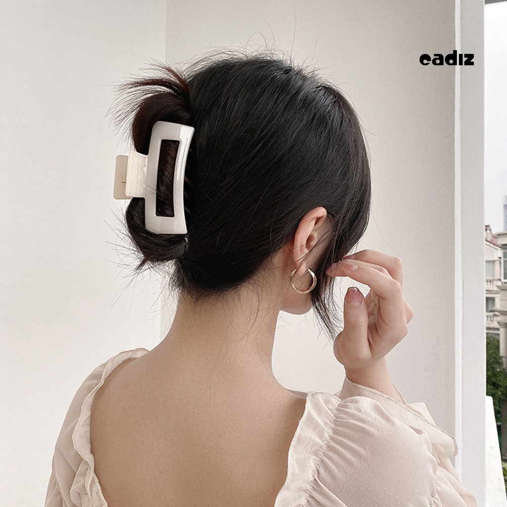 Kẹp Tóc Hình Vuông Màu Trơn Thanh Lịch Cho Nữ