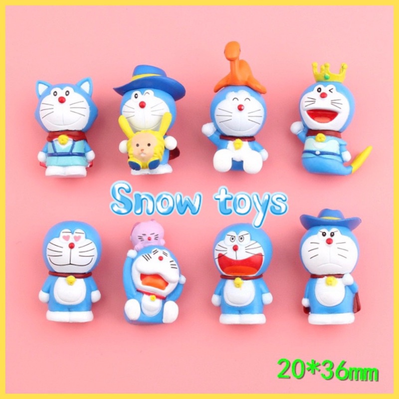 Mô hình Doraemon Doremon - Trọn bộ 8 Mô hình mô phỏng các tập truyện dài trong Doraemon - Cao 3~4cm