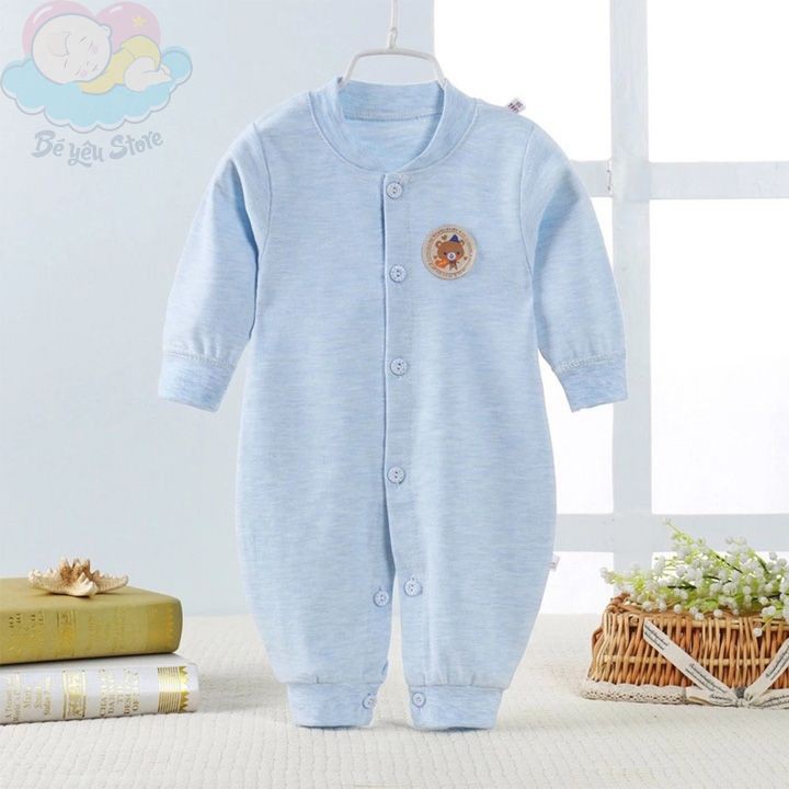 (Tuyển sỉ, ctv) Body liền thân dài tay cotton cho bé sơ sinh từ 3-12kg, hàng Quảng Châu xuất Nhật