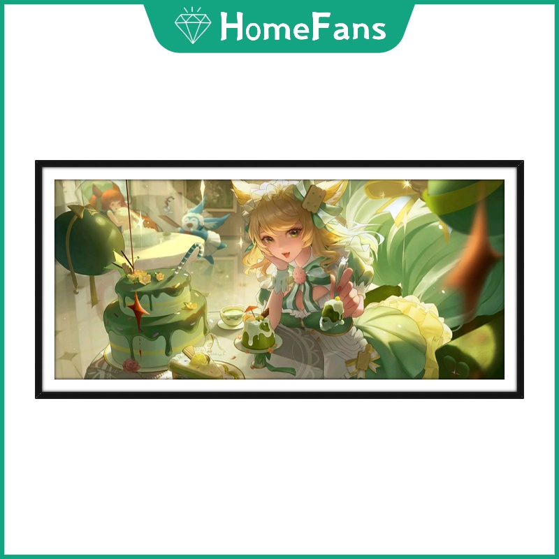 Bộ Tranh Đính Đá 5D Tự Làm Hình Game Honor of Kings 30x60cm Trang Trí Phòng Ngủ Cho Bé