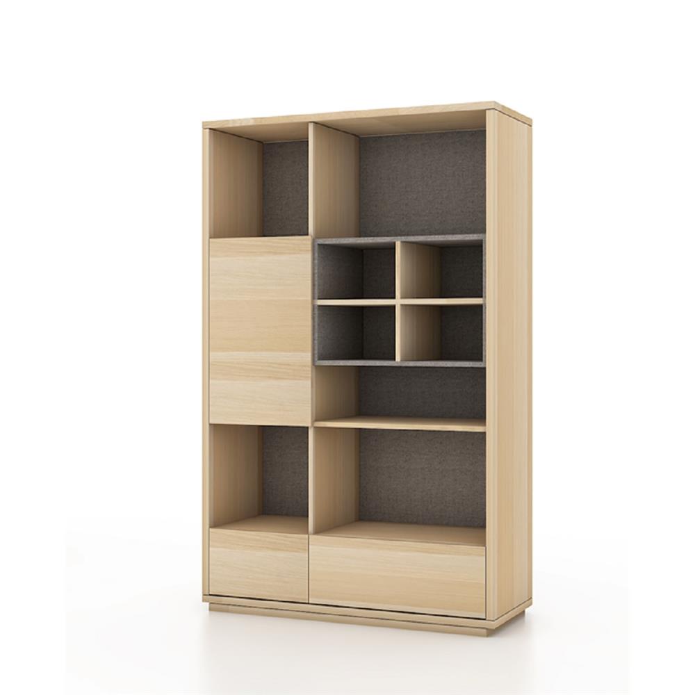 HomeBase FURDINI Tủ đựng đồ bằng gỗ ép có 11 ngăn mở dễ lắp ráp LAZIO Thái Lan W100xxH160xD40cm màu gỗ sồi cát
