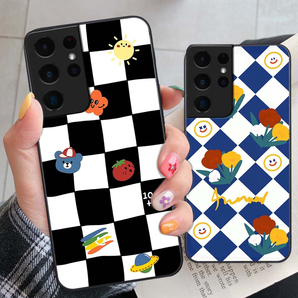 Ốp Samsung S21 Ultra họa tiết hoa, gấu thời trang, ốp dẻo bền đẹp