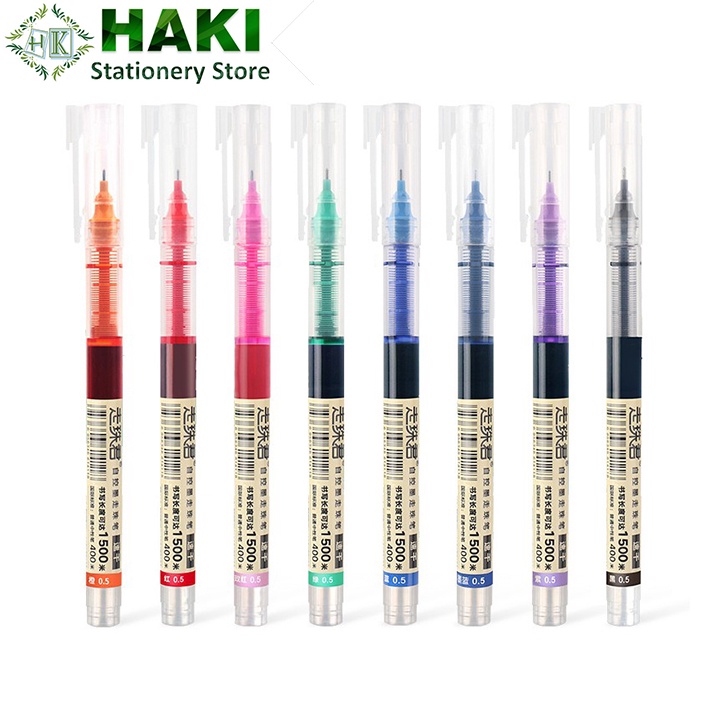 Bút mực gel ngòi 0.5mm HAKI, bút mực 18 màu sắc tùy chọn B25