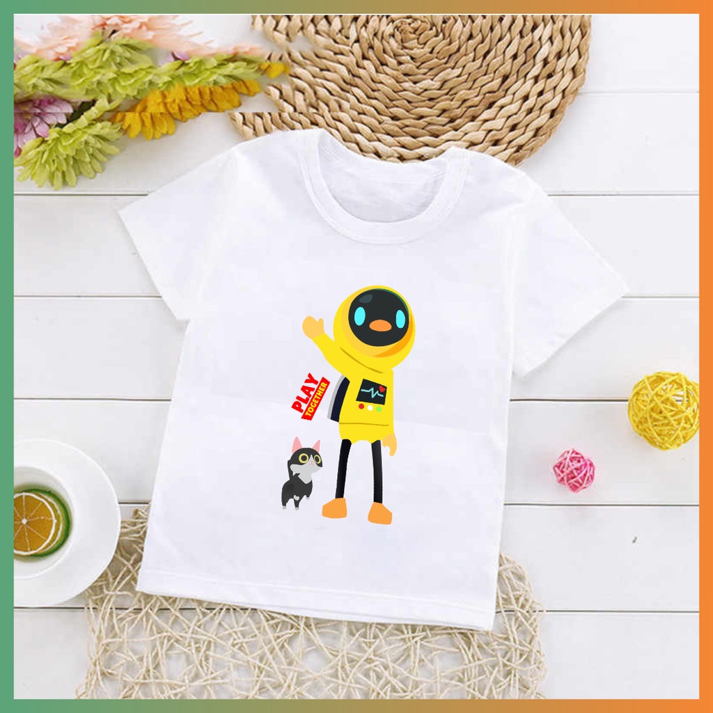Áo thun màu trắng in hình trang phục trong game Play together cực hot cho bé trai bé gái cực HOT nhều mẫu đẹp