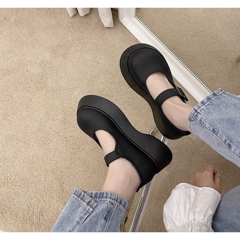 Giày ulzang nữ Lolita Super, Chất liệu da mềm, đi êm chân. Kiểu dáng trẻ trung, năng động