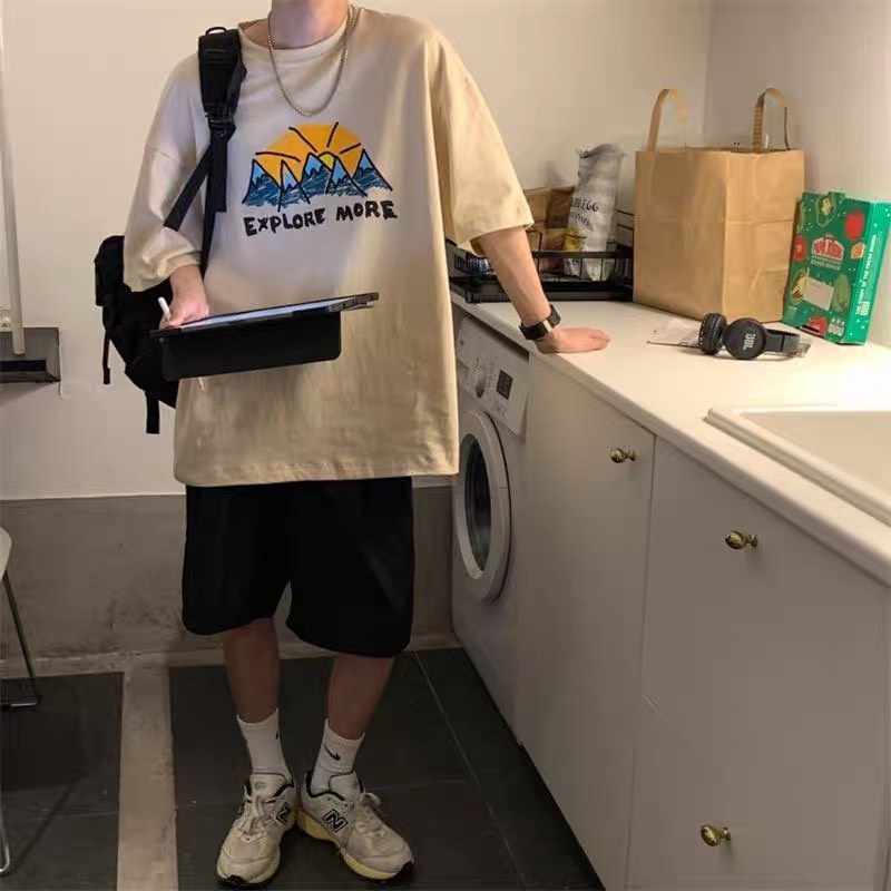 Áo thun nam nữ unisex form rộng tay lỡ AT 521