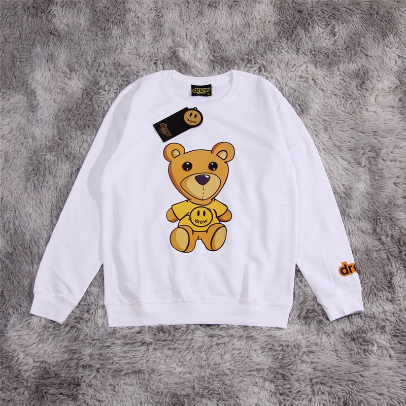 Áo Sweater Cotton Tay Dài Dáng Rộng In Hình Mặt Cười Thời Trang Unisex