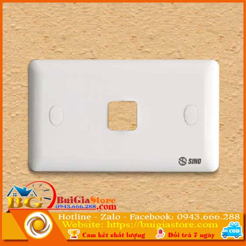 Mặt 1 lỗ công tắc Sino - Vanlock S191 (Seri S19)