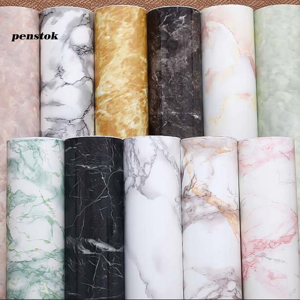 Comely Wall Stickers Waterproof Decorative PVC Marble Effect Self Adhesive Decal for TV Backdrop