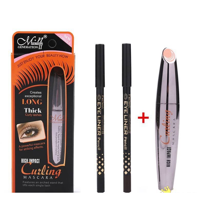 Bộ Trang Điểm Mắt 3 Món (Mascara Chuốt Mi Và Chì Kẻ Viền Mắt Eyeliner Nâu + Đen)