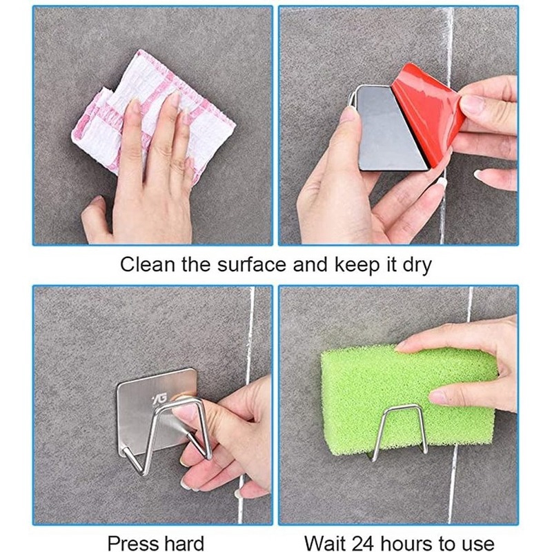 Giá đỡ bọt biển bằng inox gắn ở bồn rửa chén siêu dính tiện lợi