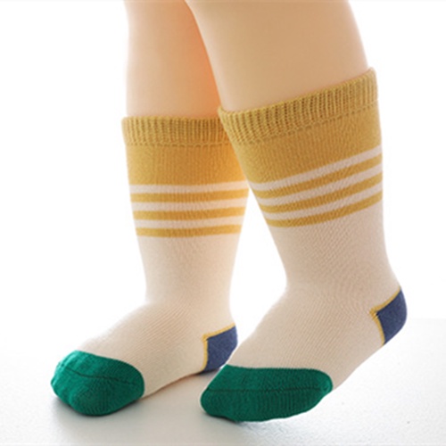 Set 4 đôi vớ KOKOROCARE YS-03 in họa tiết rau củ quả mùa thu đông hoạt hình màu vàng xanh lá S/M/L/XL cho bé 0-8 tuổi