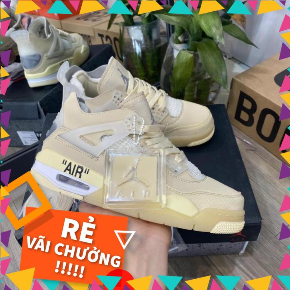 27Giày Sneaker Jordan 4 Off White Full Box Full Phụ Kiện Freeship
