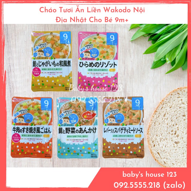 Cháo Tươi Ăn Liền Wakodo Nội Địa Nhật Cho Bé Ăn Dặm Từ 7 Tháng