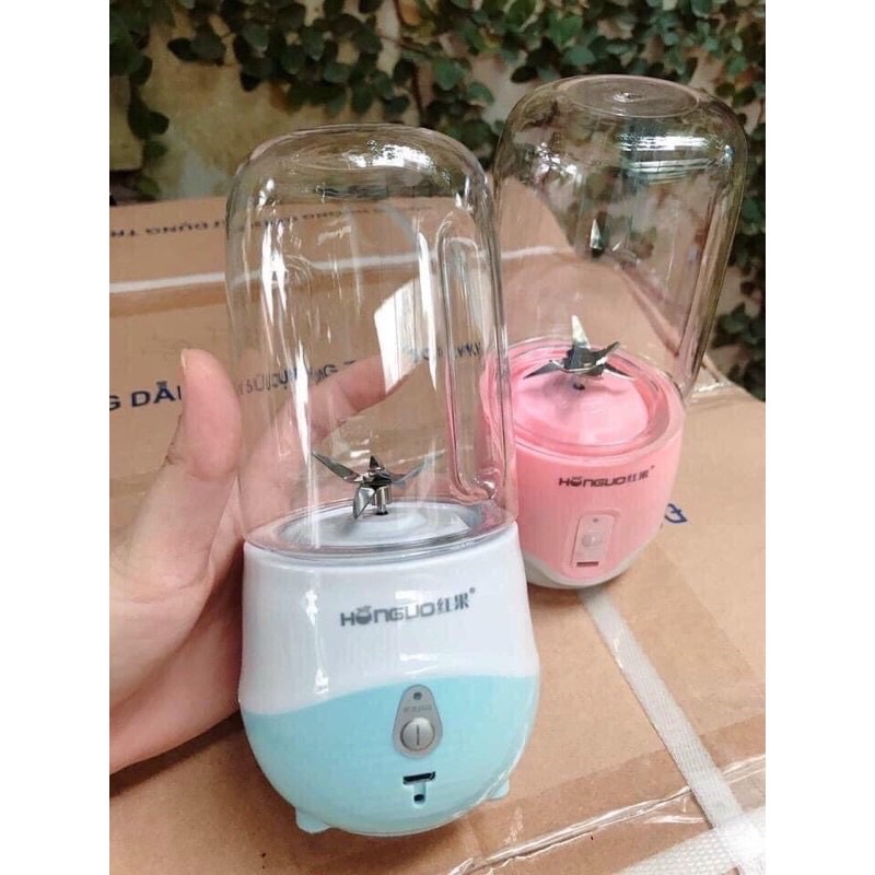 (6 lưỡi) Máy say sinh tố cầm tay dung tích 300ml, cực khỏe có thể say đá.
