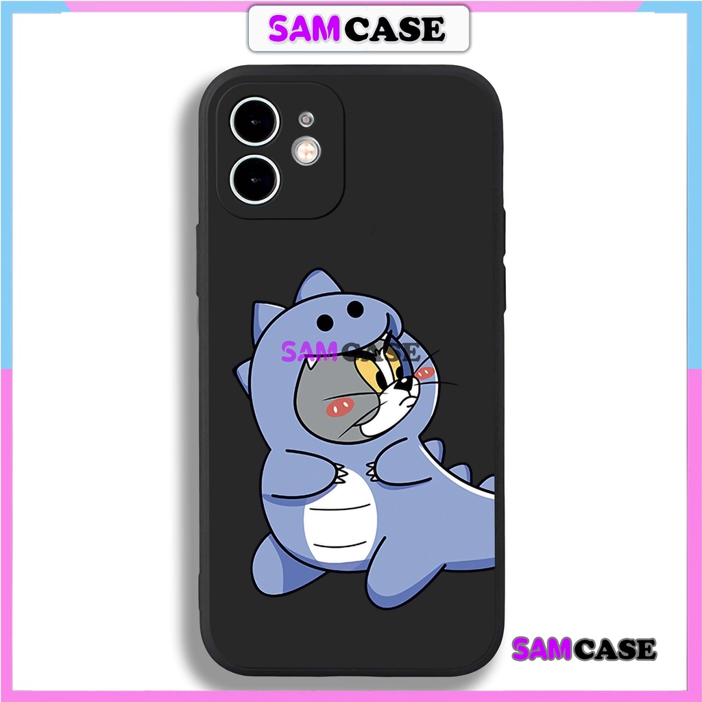 Ốp lưng iPhone cặp đôi Tom Jerry cạnh viền vuông silicon dẻo cho iphone 6/6s/7/8/X/XS/XR/11/12/13/14 Pro Plus Max cute