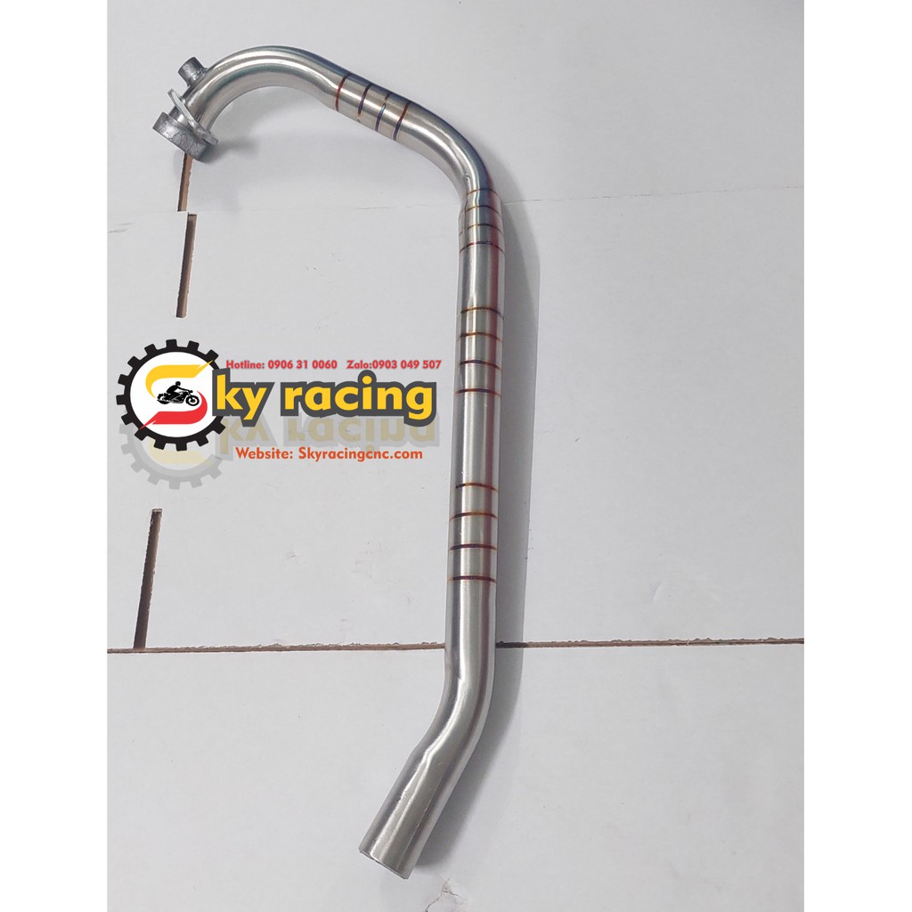 Cổ pô INOX 304 vảy cá gắn pô zin cho xe Raider Fi, Satria - skyracing