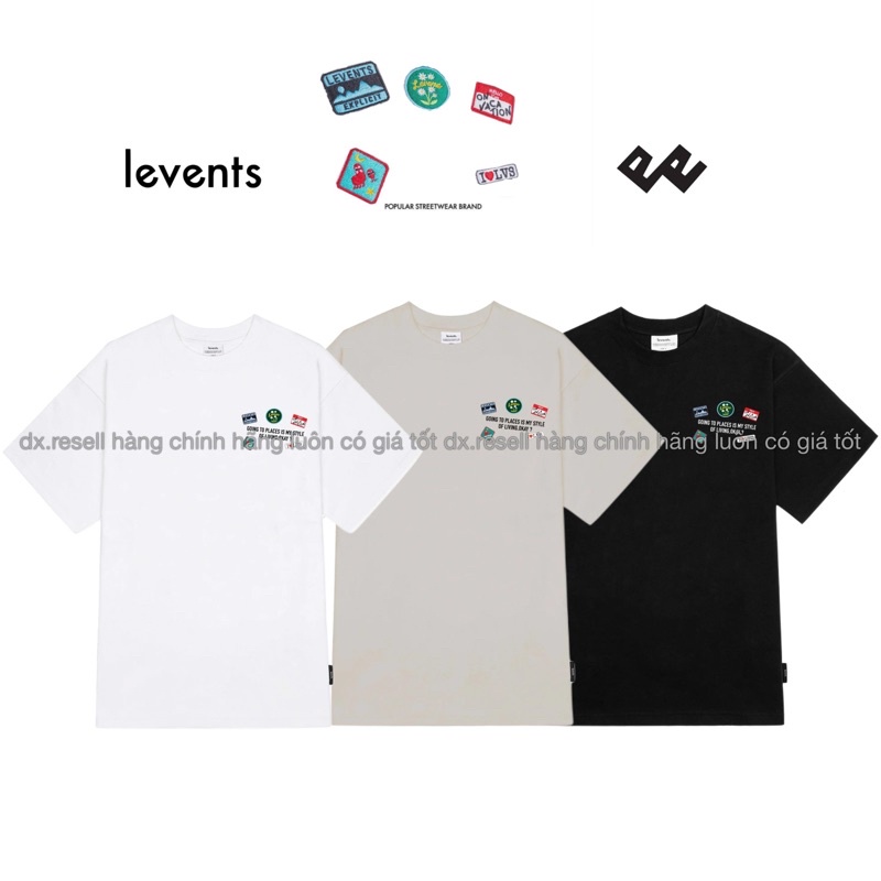 Áo Thun LEVENTS  TRAVEL TEE/ CREAM WHITE Và BLACK