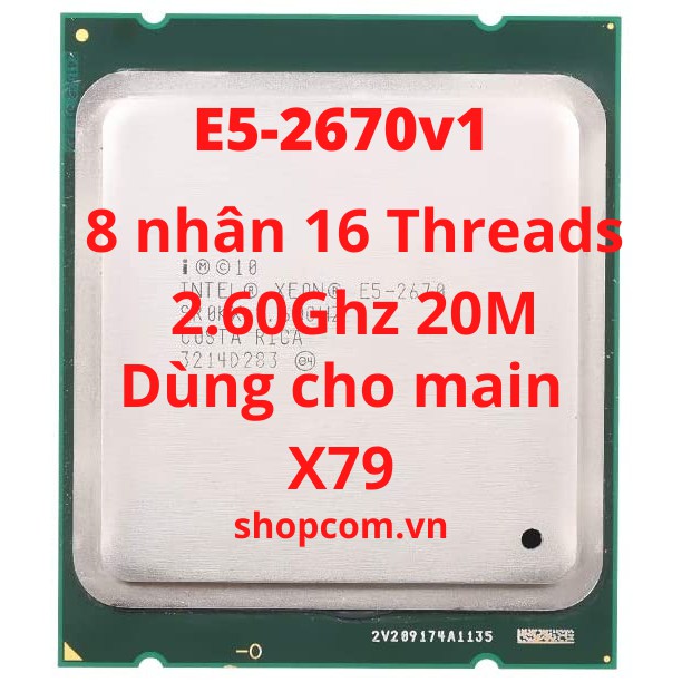 Intel Xeon E5-2670 - 8 Core 16 Threads 20M Cache