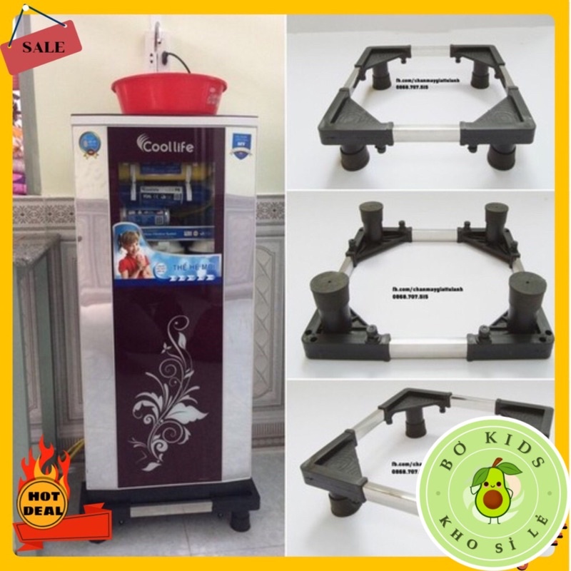 Kệ Máy Giặt - Chân Kê Tủ Lạnh Máy Giặt Đa Năng Chống Rung, Điều Chỉnh Được Kích Thước Cho Máy Giặt Cửa Ngang, Cửa Trên