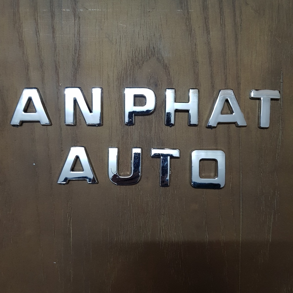 Decal Tem Chữ/Số Nổi 3D Bằng Nhựa ABS Cao Cấp Mạ Crom Dán Trang Trí Ô Tô/ Xe Hơi Kích Thước Cao 2,6 cm [Hàng Loại Tốt]