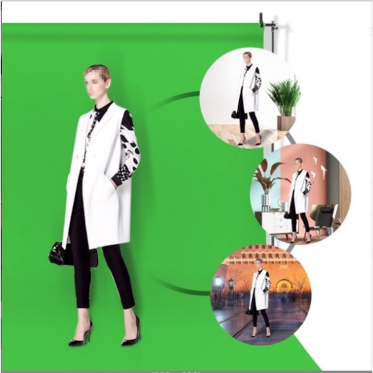 Phông Vải Nền Màu Xanh Lá Xanh Dương Tách Nền, key hình dùng chụp Studio, Lookbook hoặc Livestream
