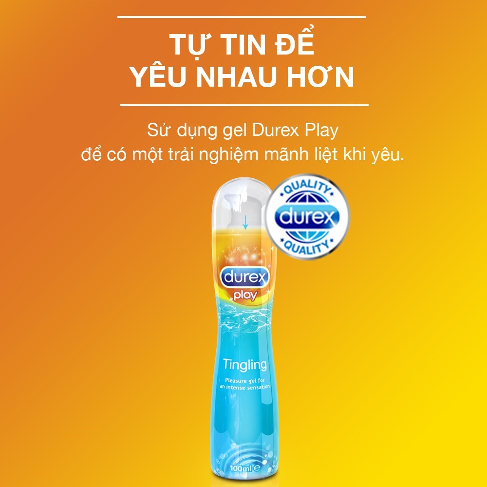 Gel Bôi Trơn Durex Play Tingling mát lạnh bạc hà chai 100ml